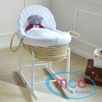 Full Set Palm Moses Basket With Mattress, Cover and Rocking Stand