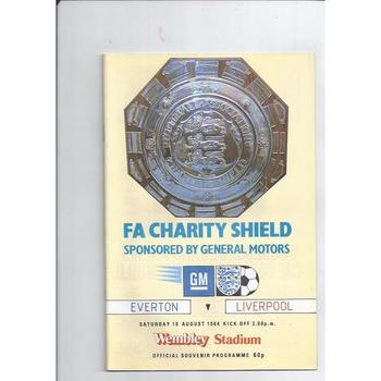 1984 Everton v Liverpool Charity Shield Football Programme