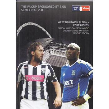 2008 West Bromwich Albion v Portsmouth FA Cup Semi Final Football Programme