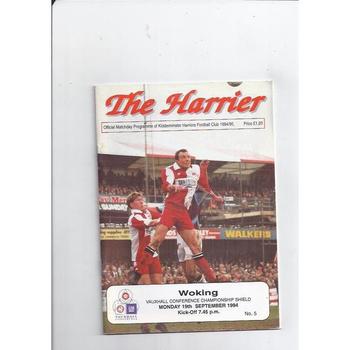 1994/95 Kidderminster Harriers v Woking Championship Shield Football Programme