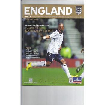 2007 England v Italy U21 International Football Programme 1st game New Wembley