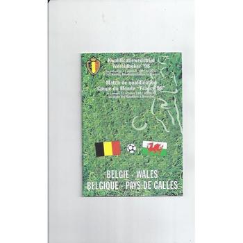 1997 Belgium v Wales Football Programme
