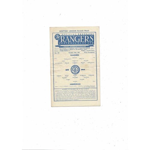 Scottish 50’s & 60’s Football Programmes