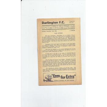 1958/59 Darlington v Chester Football Programme
