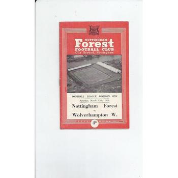 Nottingham Forest Home Football Programmes