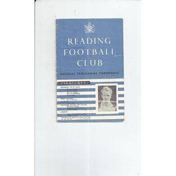1957/58 Reading v Southend United Football Programme