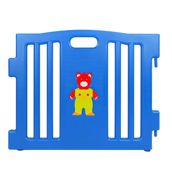 8 Sided Plastic Baby Playpen (Blue)