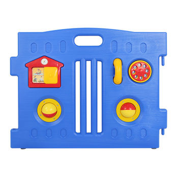 8 Sided Plastic Baby Playpen (Blue)