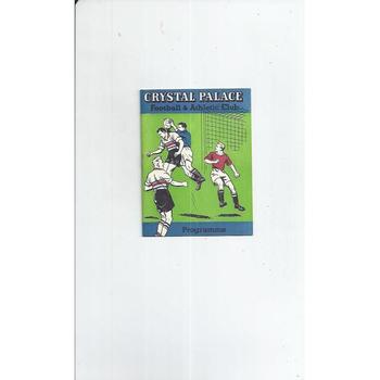 Crystal Palace Home Football Programmes
