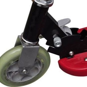 Red Electric E Scooter Ride on Rechargeable Battery Height Adjustable 120W 24V