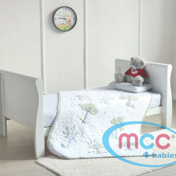 Wooden Baby Sleigh Cotbed With Repellent Mattress 140x70cm
