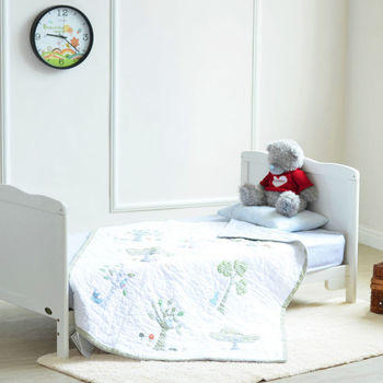Wooden Baby Cot Bed With 3" Water repellent Mattress 140x70cm