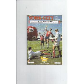 Carlisle United Away Football Programmes