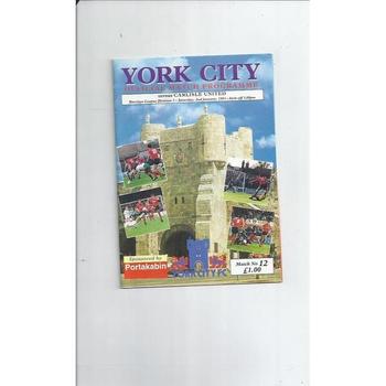 York City Home Football Programmes
