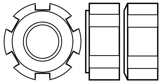 DIN1804 Externally slotted round nuts