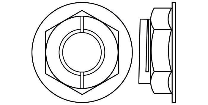 All Metal Prevailing Torque Locking Flange Nuts
