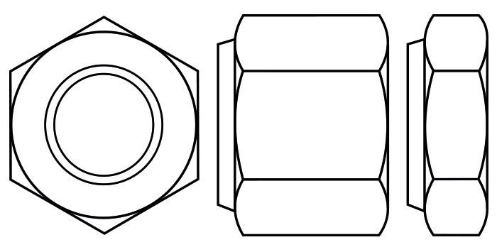 Collar, reduced shank or tall washer faced nuts