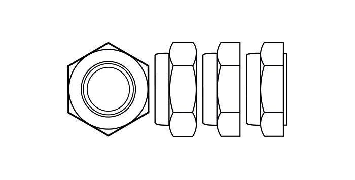 Short Nylon Insert Nuts (T type)