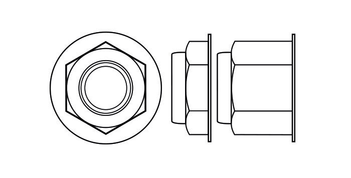 Nylon Insert Flange Nuts