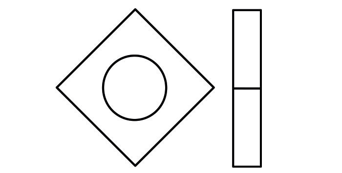 Square Nut with No Chamfers