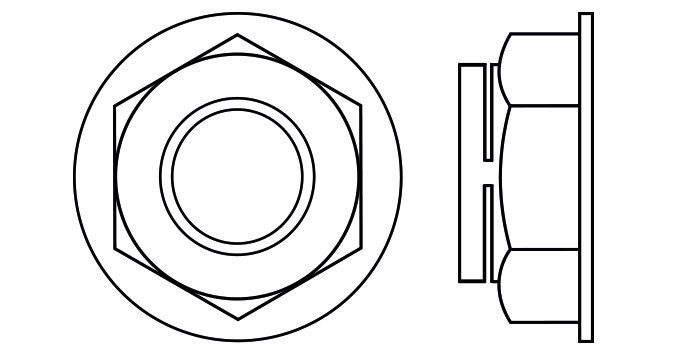 All Metal Prevailing Torque Locking Flange Nuts