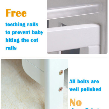 Brooklyn Baby Cot Crib With Water repellent Mattress