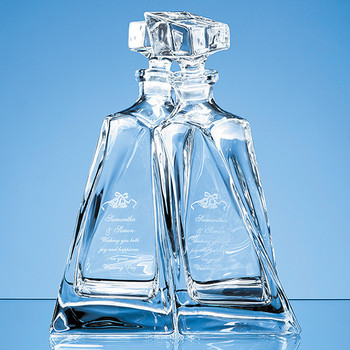 Crystalite Lovers Decanters - 0.5ltr (1 pair)