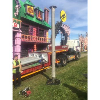 Securing of projector poles on Blackpool seafront
