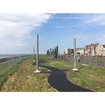 Securing of projector poles on Blackpool seafront