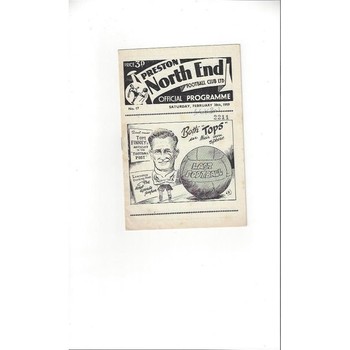 Preston North End Home Football Programmes