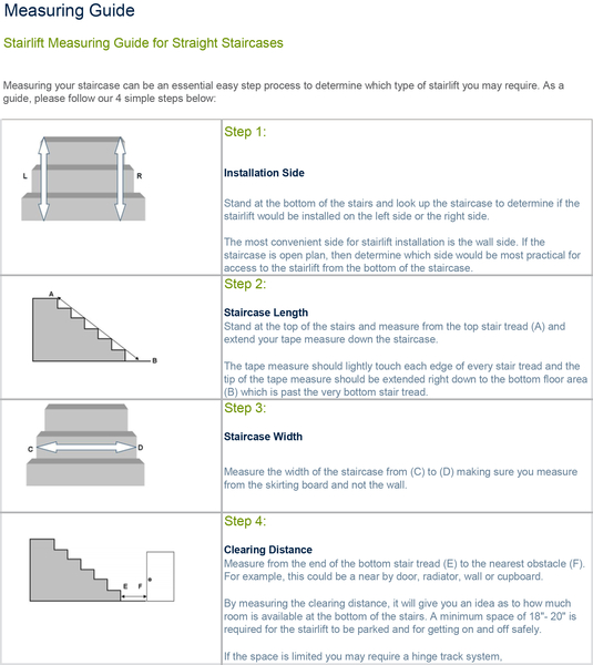 Easy 4 Step Guide To Measure For A Straight Stairlift