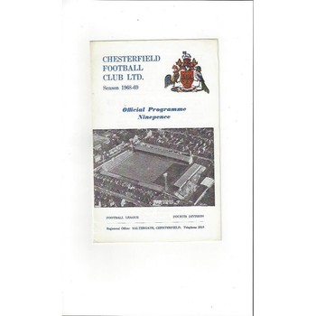 1968/69 Chesterfield v Swansea Football Programme