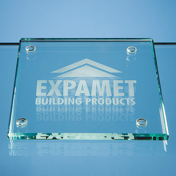 Jade Glass Square Coaster (10cm)