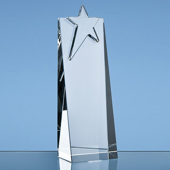 Optical Crystal Star Rectangle Award (21cm)
