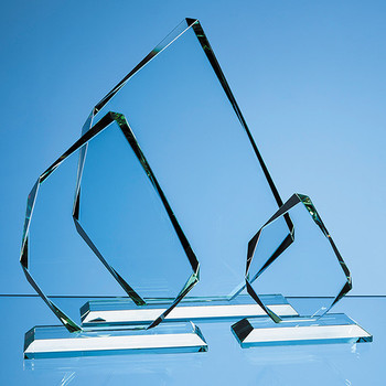 Jade Glass Facetted Ice Peak Award (11.5cm x 15mm)
