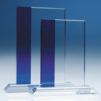 Optical Crystal Blueline Rectangle (19cm)