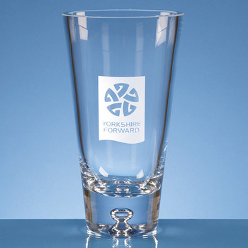 Handmade Tapered Bubble Base Vase (18cm)