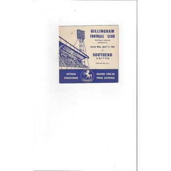 1965/66 Gillingham v Southend United Football Programme