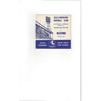 1965/66 Gillingham v Watford Football Programme