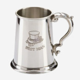 PEWTER BEST MAN TANKARD
