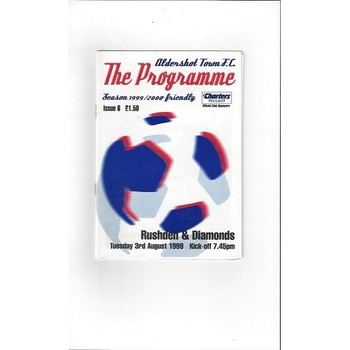 Aldershot v Rushden & Diamonds Friendly Football Programme 1999/00