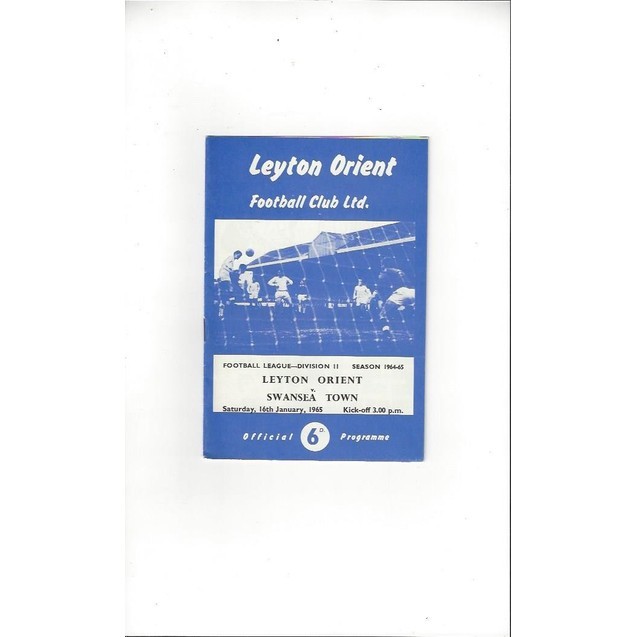 1964/65 Leyton Orient v Swansea Football Programme
