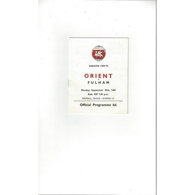 Fulham Away Football Programmes
