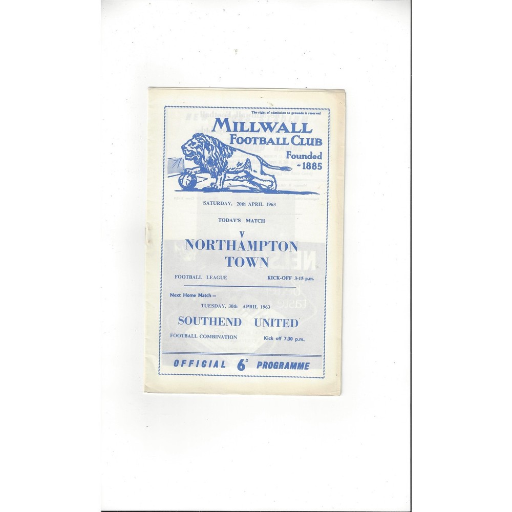 Millwall Home Football Programmes
