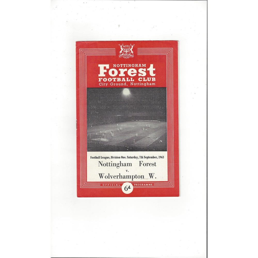 1963/64 Nottingham Forest v Wolves Football Programme