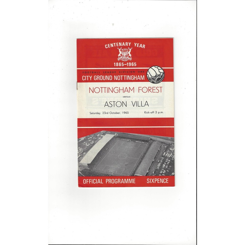 1965/66 Nottingham Forest v Aston Villa Football Programmes