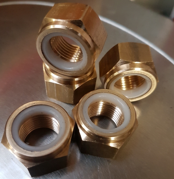 M16x1.5 DIN985 NYLOC NUTS IN BRASS