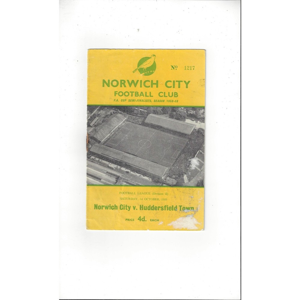 Norwich City Home Football Programmes