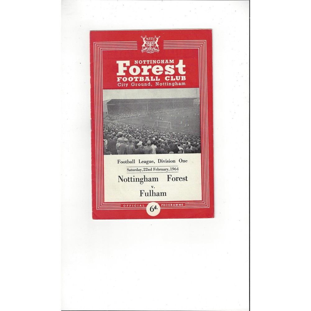 1963/64 Nottingham Forest v Fulham Football Programme