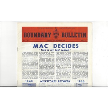 1966/67 Oldham Athletic v Mansfield Town Football Programme